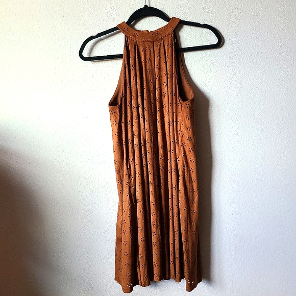 EARTHBOUND Chic Tan Sleeveless Boho Dress